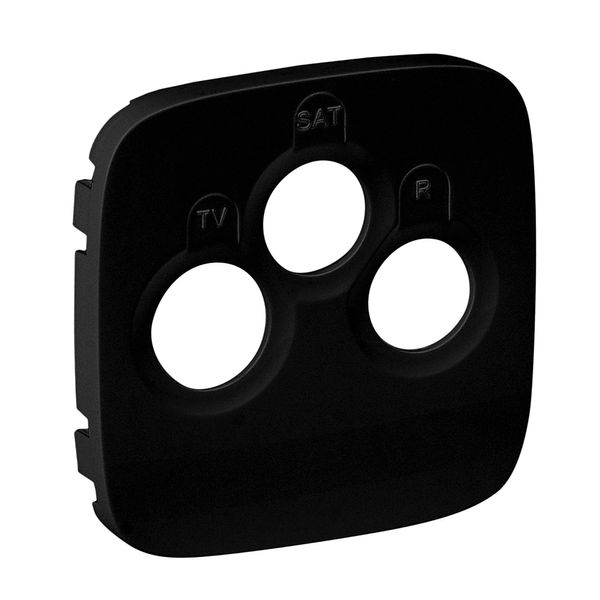 Cover plate Valena Allure - TV-R-SAT socket - black image 1