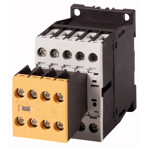 Safety contactor, 380 V 400 V: 3 kW, 2 N/O, 3 NC, 24 V DC, DC operation, Screw terminals, with mirror contact. image 1