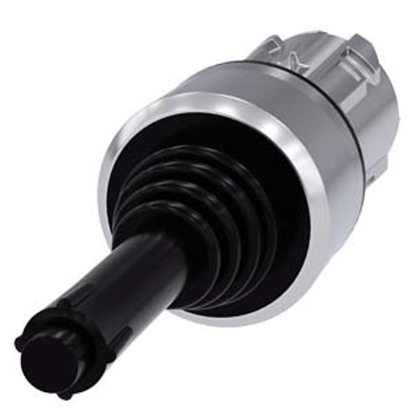 Coordinate switch, 22 mm, round, metal shiny, black, 2 switch positions,  3SU1050-7BB88-0AA0-Z X90 image 2