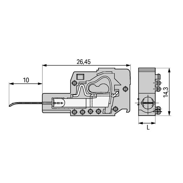 Testing plug module with contact stud for 236 Series Pin spacing 5 mm image 3