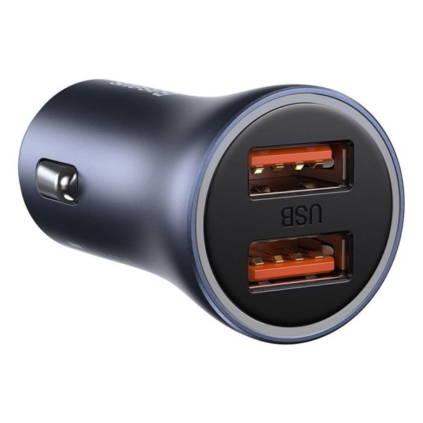 Car Quick Charger 40W 12-24V 2xUSB QC4.0 SCP FCP AFCwith USB-C 1m Cable , Dark Gray image 6