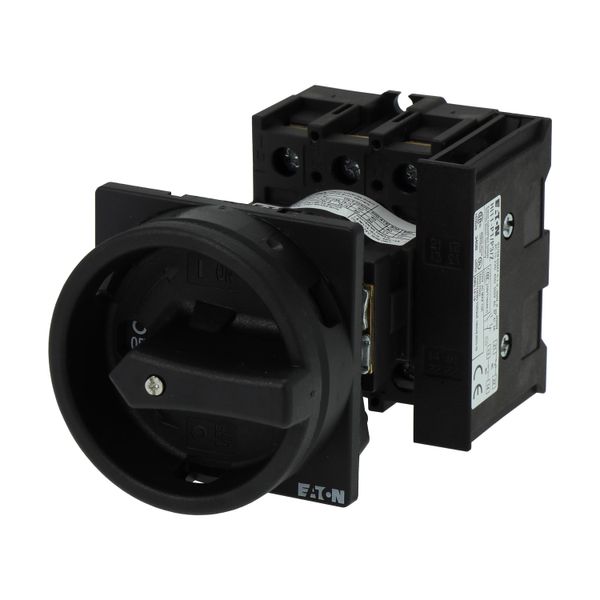 Main switch, P1, 40 A, rear mounting, 3 pole, 1 N/O, 1 N/C, STOP function, With black rotary handle and locking ring, Lockable in the 0 (Off) position image 5