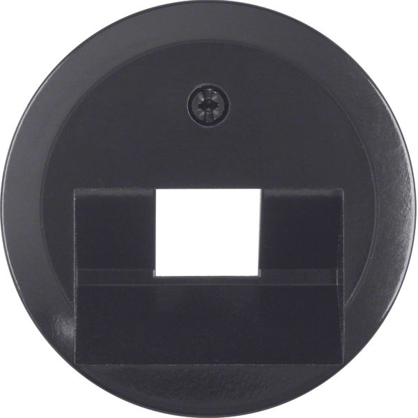 Centre plate for FCC soc. out., 1930/glass, black glossy image 1