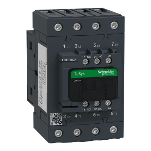 TeSys Deca contactor - 4P(4 NO) - AC-1 - = 440 V 80 A - 380 V AC 50/60 Hz coil image 3