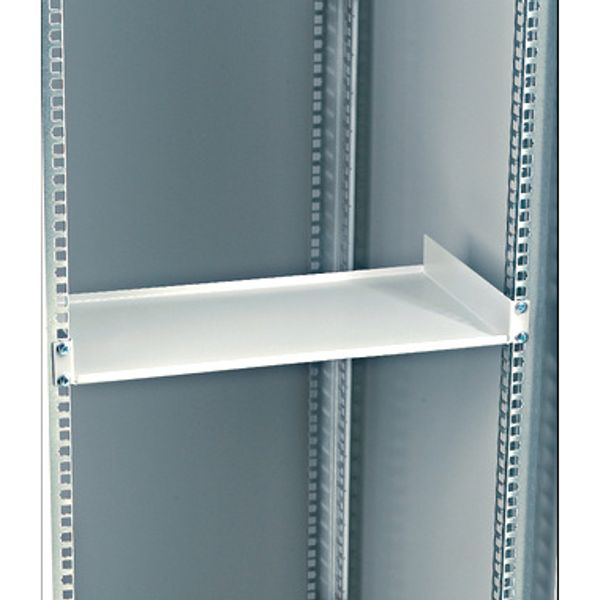 19" shelf fixed, front 1U RAL7035 lightgrey image 1