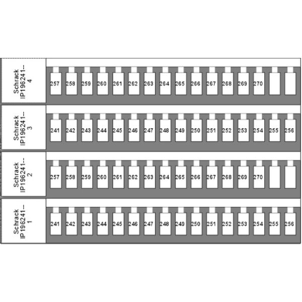 Marking tags for TB and ST - terminals, 241-270 (each 2x) image 1