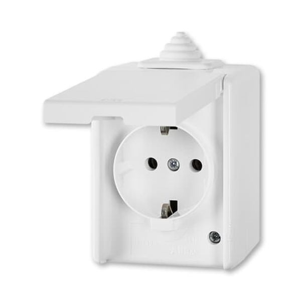 5518-3929 B Socket outlet with earthing contacts, with hinged lid image 3