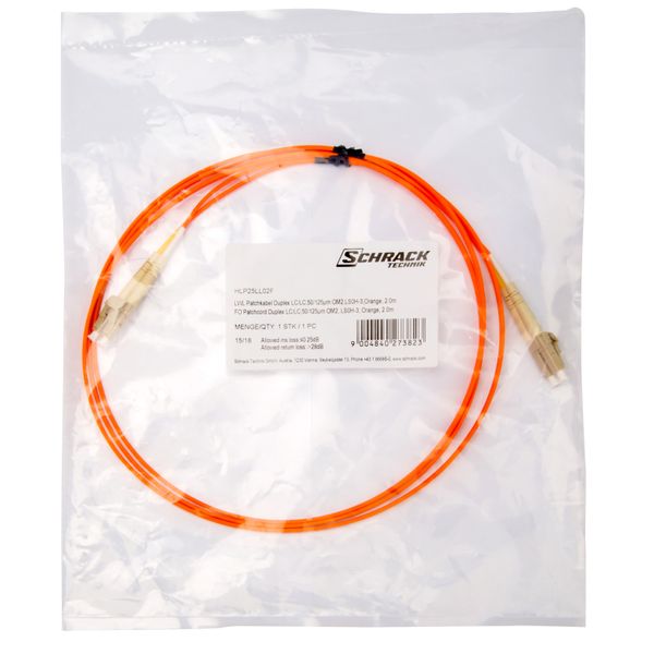 FO Patchcord Duplex LC/LC,50/125æm OM2, LS0H-3, orange, 3.0m image 4