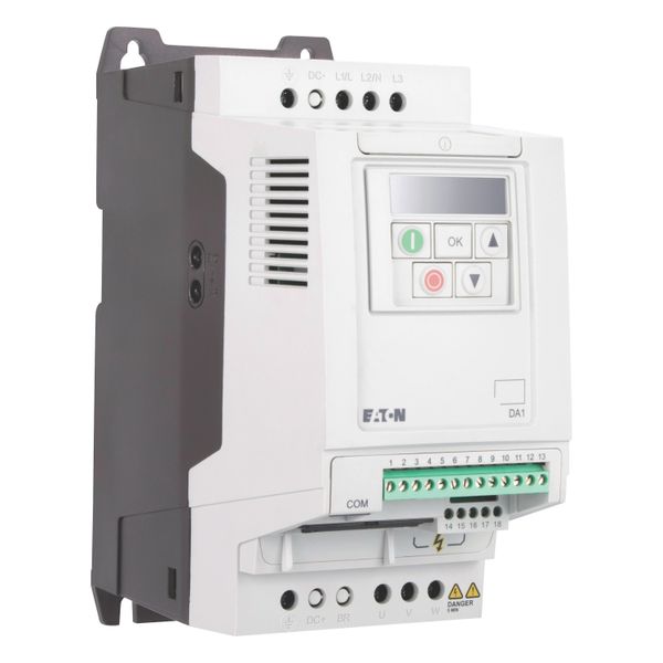 Variable frequency drive, 400 V AC, 3-phase, 2.2 A, 0.75 kW, IP20/NEMA 0, Radio interference suppression filter, 7-digital display assembly image 16