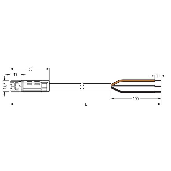 pre-assembled connecting cable Eca Plug/open-ended pink image 5