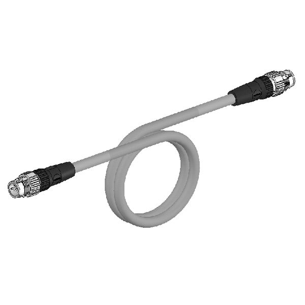Ethernet Cat.5 cable, PVC, M12 straight plug / M12 straight plug, 2 m image 1