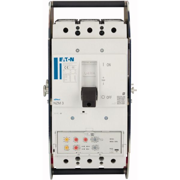 NZM3 PXR20 circuit breaker, 630A, 3p, earth-fault protection, withdrawable unit image 3