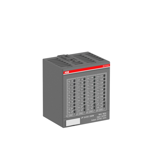 Digital input/output module. 16 DI: 24VDC. 16 configurable DI/DO: 24VDC 0.5A (DC532) image 1