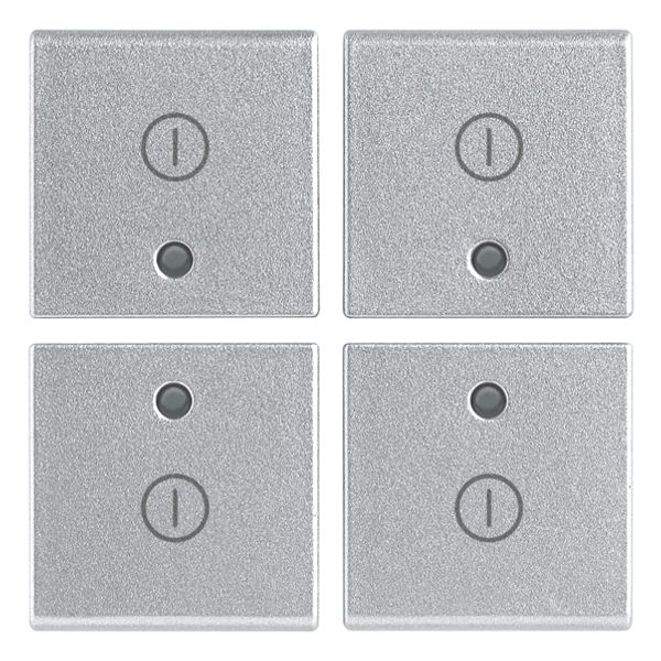 Four half-buttons 1M I/O symbols Silver image 1