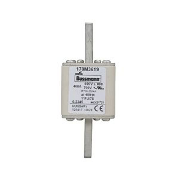 Fuse-link, high speed, 400 A, AC 690 V, compact size 1, 45 x 45 x 110 mm, aR, IEC, UL image 3