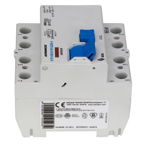 Residual current circuit breaker 63A, 4-p, 30mA, type A,G,V image 6