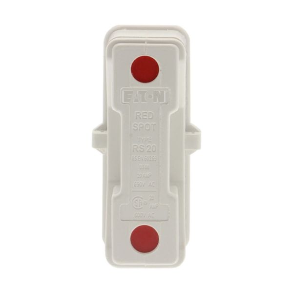 Fuse-holder, LV, 20 A, AC 690 V, BS88/A1, 1P, BS, back stud connected, white image 15