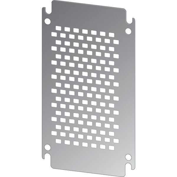Mounting plate, perforated, galvanized, for HxW=600x400mm image 3