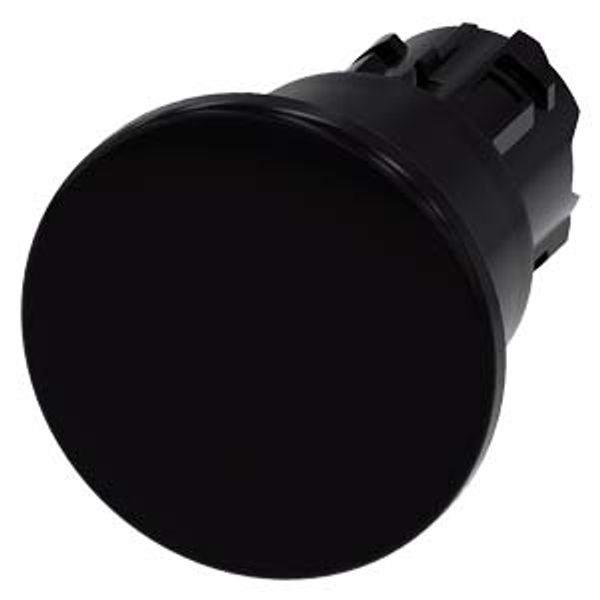 Mushroom pushbutton, 22 mm, round, plastic, black, 40mm, latching, pull-to-unlatch...3SU1000-1BA10-0AA0-Z Y19 image 1