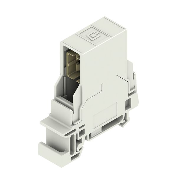 Feed-through plug-in connector optical fibre, IP20, Connection 1: SCRJ image 1