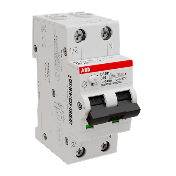 DS201 L C16 A10 Residual Current Circuit Breaker with Overcurrent Protection image 3