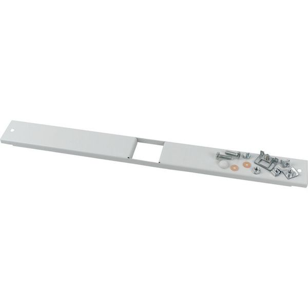 Front cover, +mounting kit, for PKZ0, horizontal, 3p, HxW=50x425mm, grey image 6