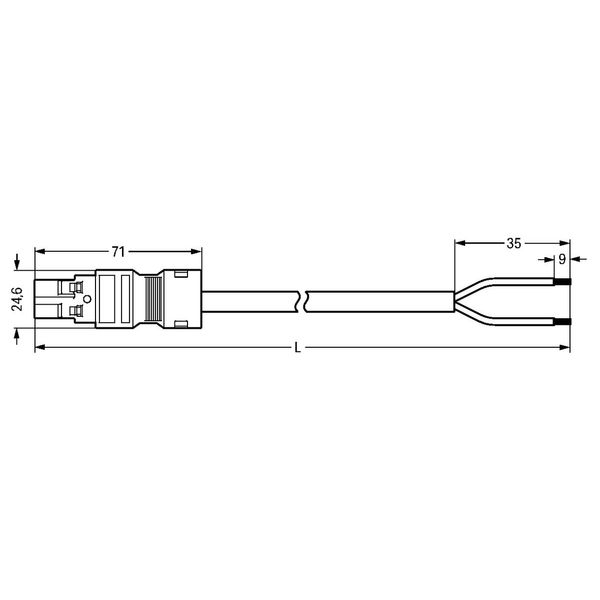 pre-assembled connecting cable Eca Plug/open-ended blue image 7