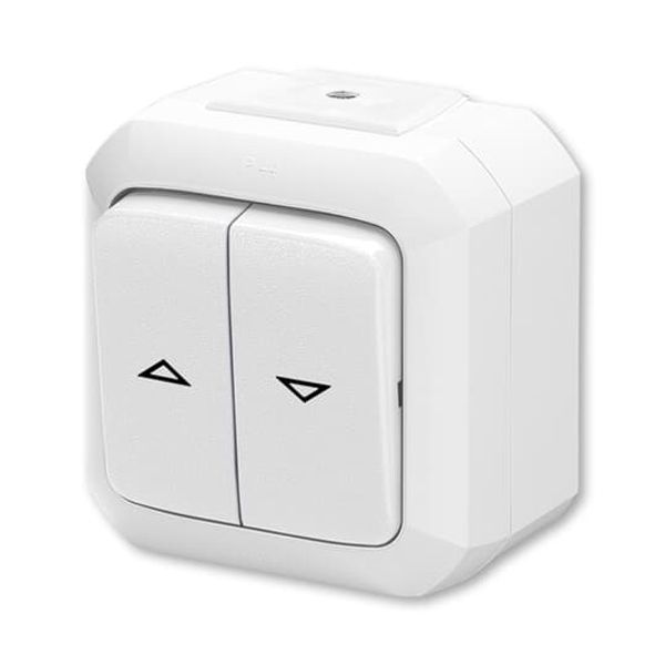 3559N-C88510 B Rock. blind push-switch 2gang 1way, IP54 image 1