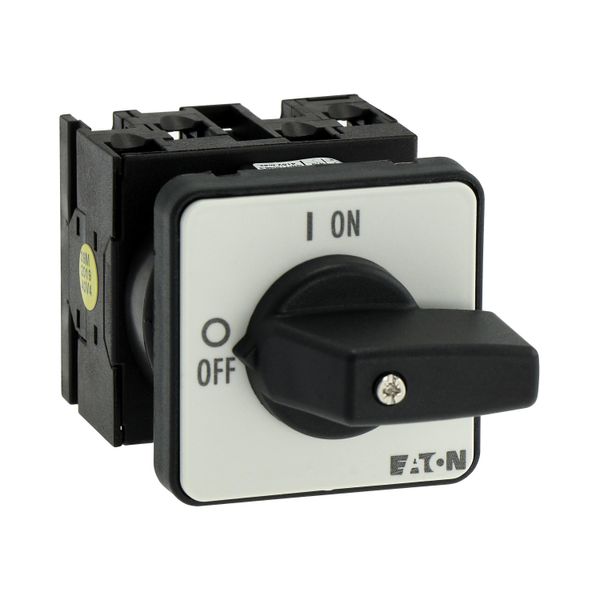 On-Off switch, T0, 20 A, flush mounting, 2 contact unit(s), 3 pole, with black thumb grip and front plate image 30