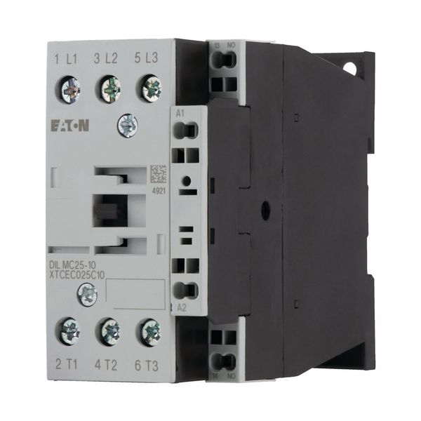 Contactor, 3 pole, 380 V 400 V 11 kW, 1 N/O, RDC 24: 24 - 27 V DC, DC operation, Spring-loaded terminals image 9