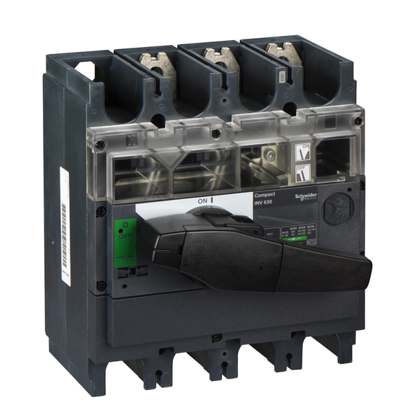 switch disconnector, Compact INV630, visible break, 630 A, standard version with black rotary handle, 3 poles image 4