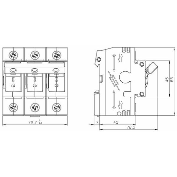 Fuse Loadbreak Disconnector, Coron 2, D02, 35A, 3-pole image 3