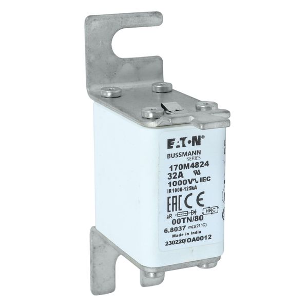 Fuse-link, high speed, 32 A, AC 1000 V, size 00, 30 x 47 x 98 mm, aR, DIN, IEC, type T indicator image 12