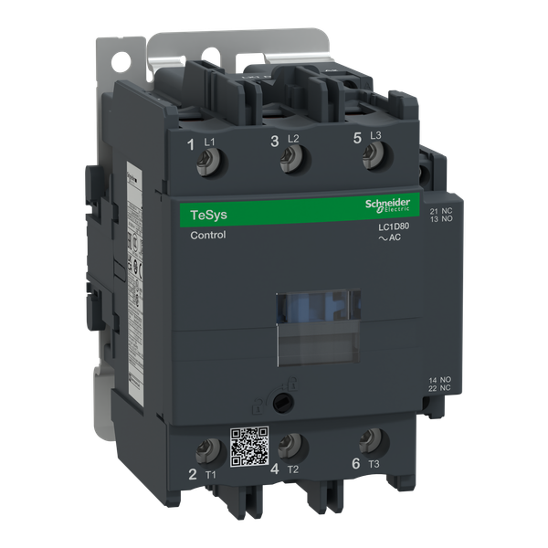 TeSys Deca contactor , 3P(3 NO) , AC-3/AC-3e , = 440V, 80 A , 380V AC 50/60 Hz coil image 5