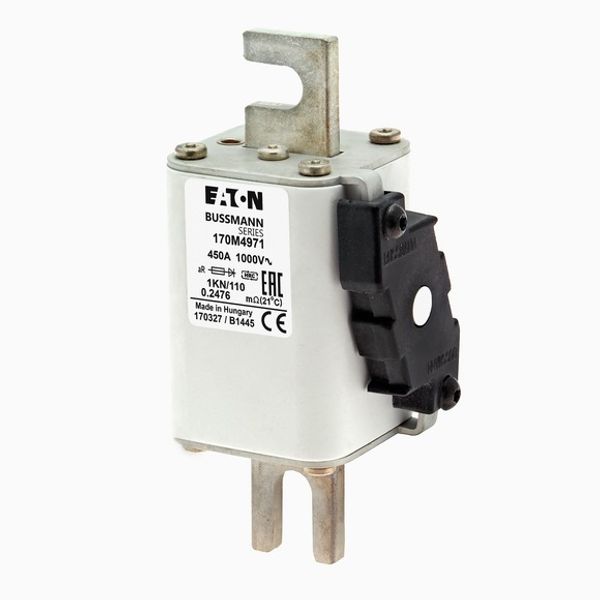 Fuse-link, high speed, 450 A, AC 1000 V, DIN 1, 51 x 69 x 138 mm, aR, DIN, IEC, type K indicator image 3