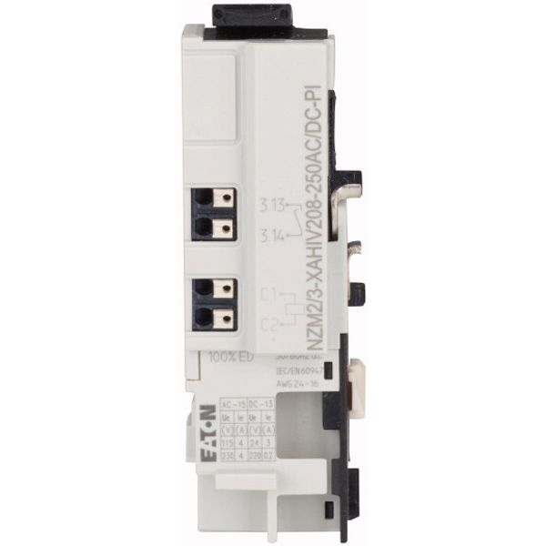 Shunt release for NZM2/3, 1 early-make auxiliary contact, 2NO, 208-250AC/DC, Push-in terminals image 1