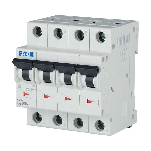 Miniature circuit breaker (MCB), 40 A, 4p, characteristic: D image 18