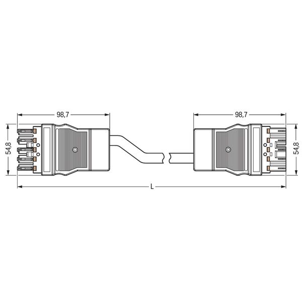 pre-assembled connecting cable Eca Socket/open-ended black image 4