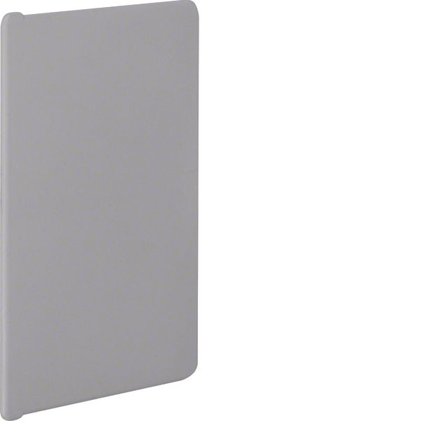 End cap made of PVC for slotted panel trunking BA6 80x120mm stone grey image 1