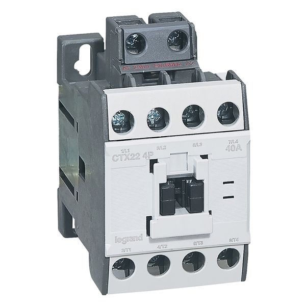 4-pole contactors CTX³ - without auxiliary contact - 40/22 A - 230 V~ image 1
