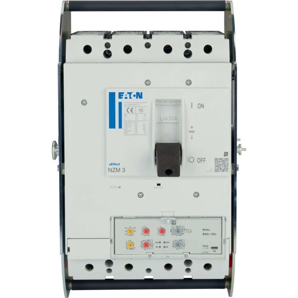 NZM3 PXR20 circuit breaker, 630A, 4p, earth-fault protection, withdrawable unit image 8