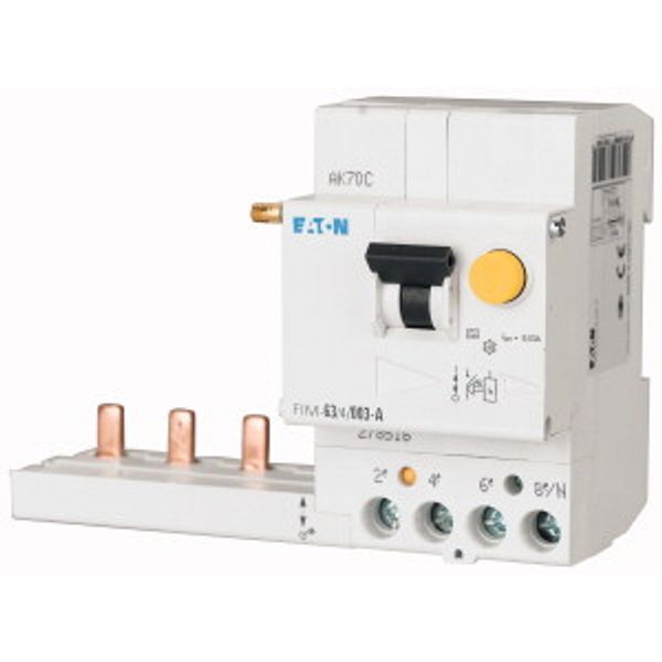 Residual-current circuit breaker trip block for PLS. 63A, 4 p, 100mA, type A image 1