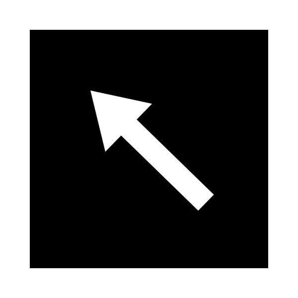 Button plate, 25 x 25 mm, arrow symbol image 5