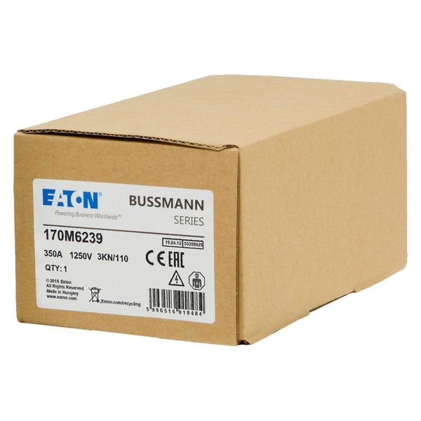 Fuse-link, high speed, 350 A, AC 1250 V, size 3, 76 x 92 x 139 mm, aR, DIN, IEC, single indicator image 15