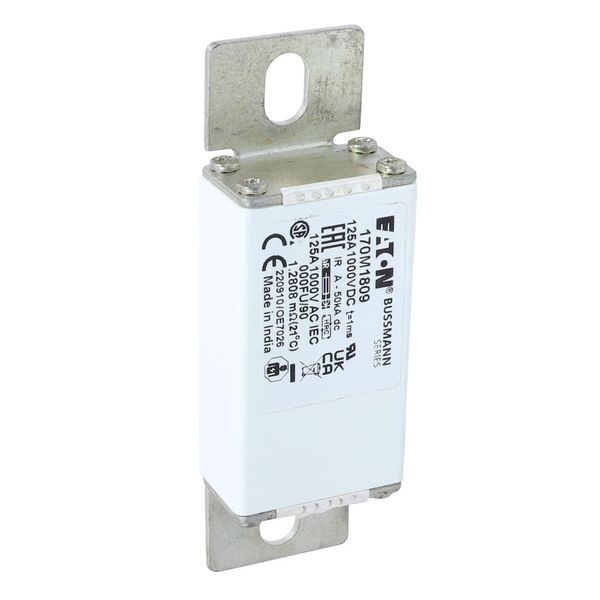 Fuse-link, high speed, 125 A, DC 1000 V, size 000, 24 x 36 x 115 mm, aR, IEC image 8