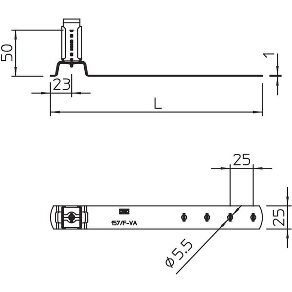 157 F-VA 230 35 Roof conductor holder  35 mm image 2