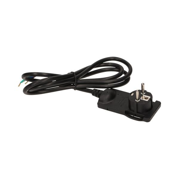 Flat Plug black with wire 1.5m AE-1312/B Orno image 1
