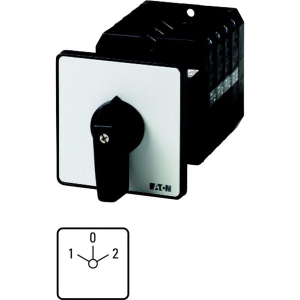 Reversing switches, T5, 100 A, rear mounting, 3 contact unit(s), Contacts: 5, 60 °, maintained, With 0 (Off) position, 1-0-2, Design number 8401 image 6