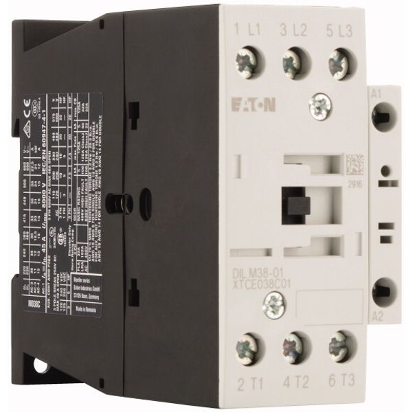 Contactor, 3 pole, 380 V 400 V 18.5 kW, 1 NC, 400 V 50 Hz, 440 V 60 Hz, AC operation, Screw terminals image 5