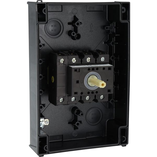 Main switch, P3, 63 A, surface mounting, 3 pole + N, STOP function, With black rotary handle and locking ring, Lockable in the 0 (Off) position image 61